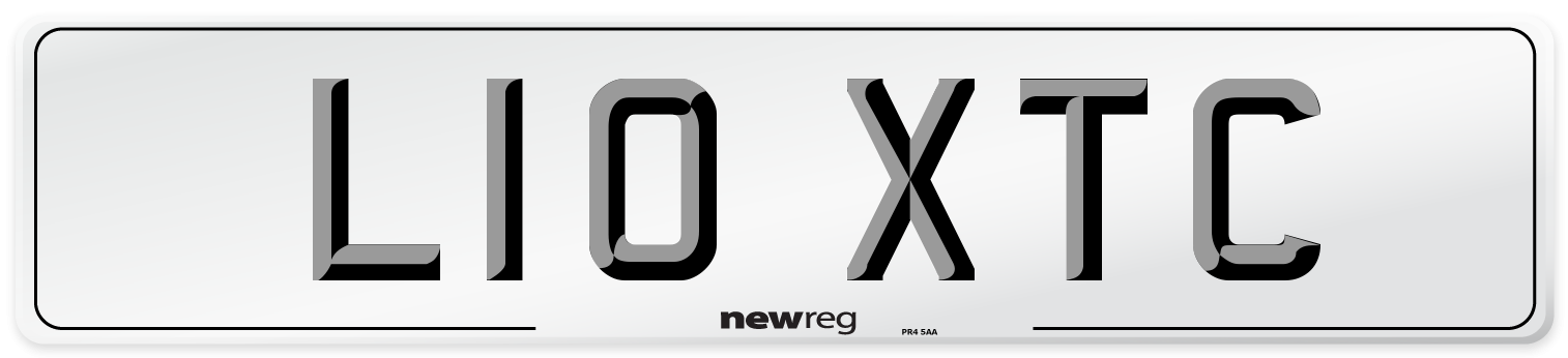 L10 XTC Number Plate from New Reg